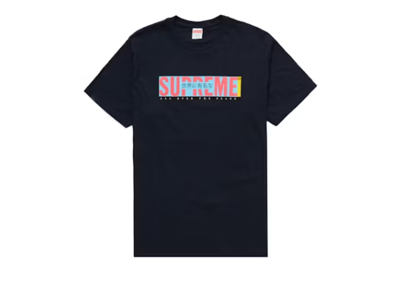 Supreme All Over Tee Navy