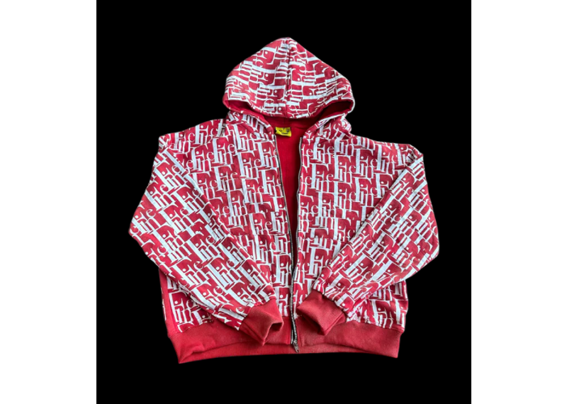 Fine Britches Candy Cane Bubblegum Fior  Zip Up