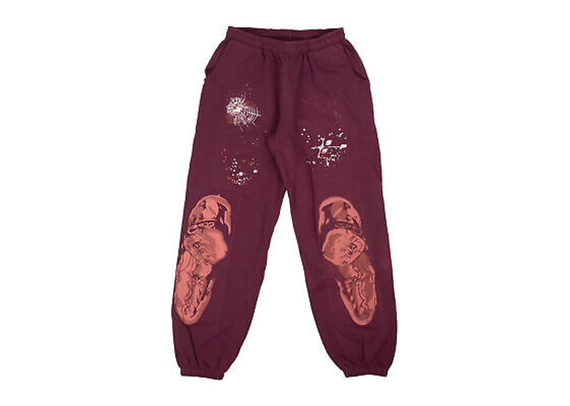 Sp5der Nocturnal Highway Sweatpant Burgundy