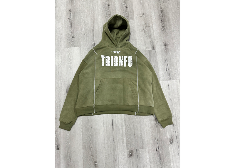 Trionfo Lives Panel Hoodie Green