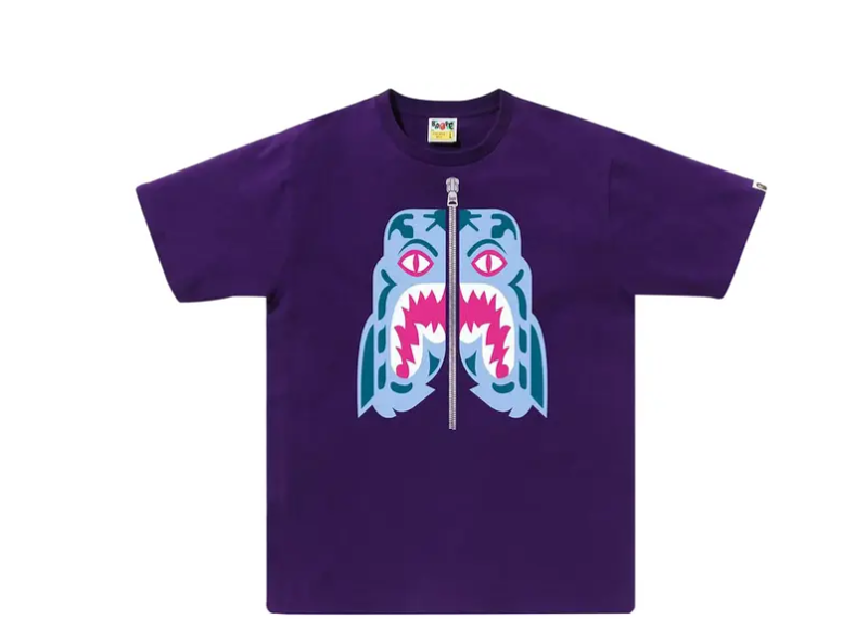 BAPE Colors Tiger Tee Purple