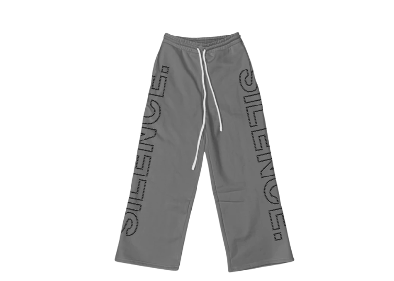 Onyx Black Label 00verly Grey Rhinestones Sweatpants